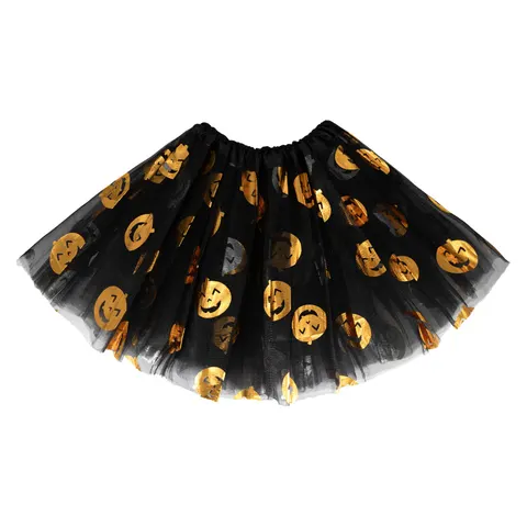 Spódniczka tiulowa tutu czarna Dynie Halloween 30 cm
