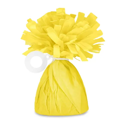 Ciężarek do balonów papierowy żółty