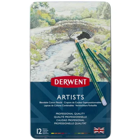 Zestaw kredek Derwent Artists - 12 szt.