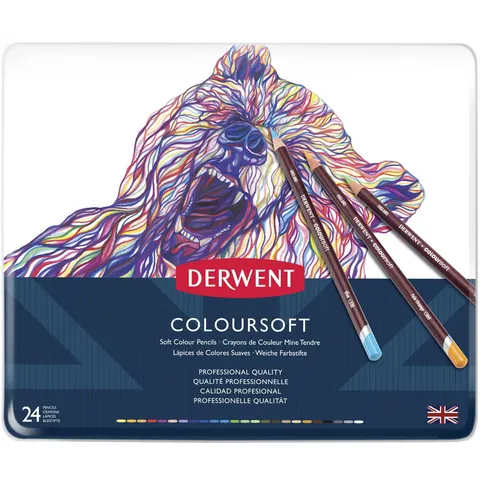 Zestaw kredek Derwent Coloursoft - 24 szt.