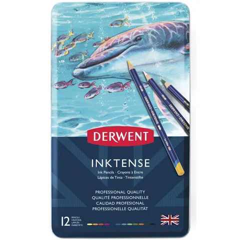 Kredki akwarelowe Derwent Inktense 12 kolorów
