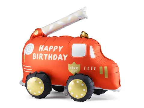 Balon foliowy stojący wóz strażacki 67 cm