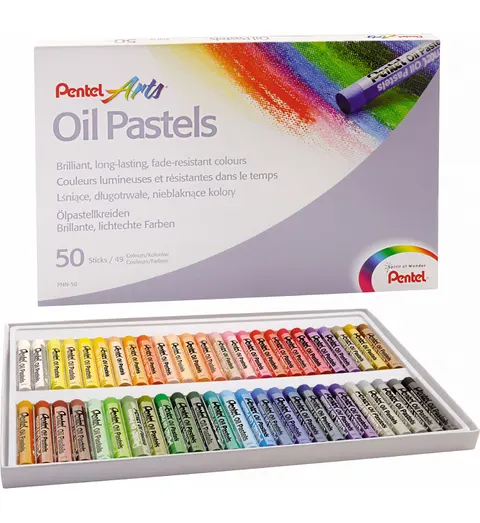 Pastele olejne Pentel, zestaw 50 szt