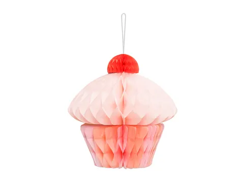 Dekoracja bibułowa honeycomb Muffinka 20 cm