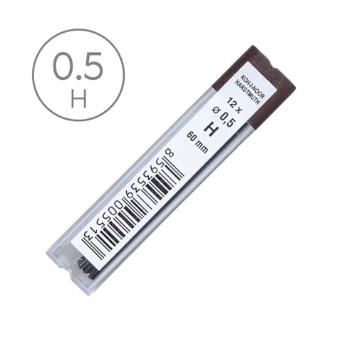 Wkład grafitowy do ołówka Koh-I-Noor - 0.5 mm, H