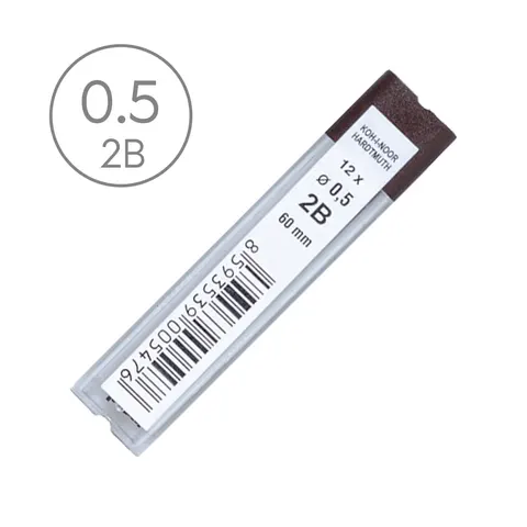 Wkład grafitowy do ołówka Koh-I-Noor - 0.5 mm, 2B