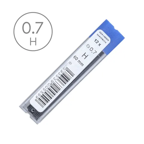 Wkład grafitowy do ołówka Koh-I-Noor - 0.7 mm, H