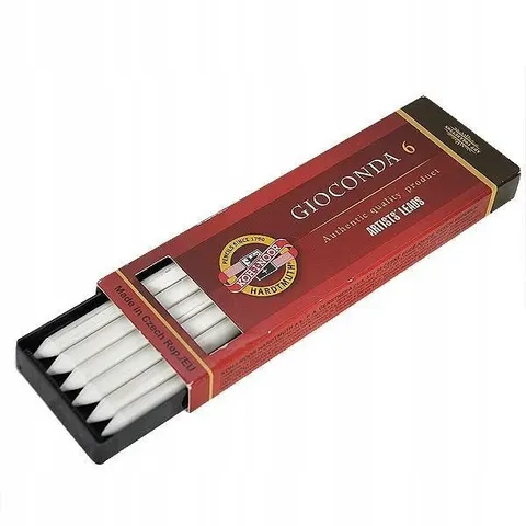 Wkłady kredowe do ołówków „Kubuś” Koh-I-Noor 4371 - 5.6 mm, białe