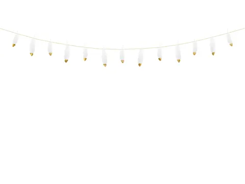 Girlanda Piórka biały 160 cm