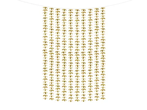 Kurtyna - Kwiatki złoty 100 cm x 210 cm