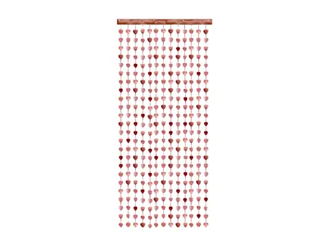 Kurtyna - Serca różowe złoto 100 cm x 245 cm