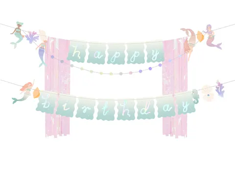 Baner Happy Birthday Syrenka 130 cm x 100 cm