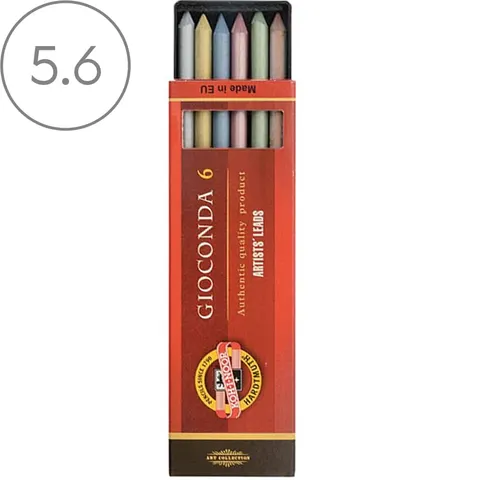 Wkłady do ołówka „Kubuś” Koh-I-Noor 4378 - 5.6 mm, kolorowe metaliczne