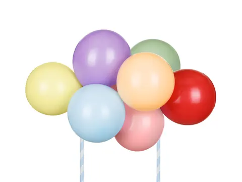Balonowy topper na tort tęcza 29 cm