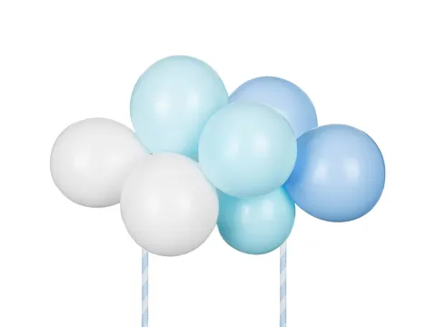 Balonowy topper na tort niebieski 29 cm