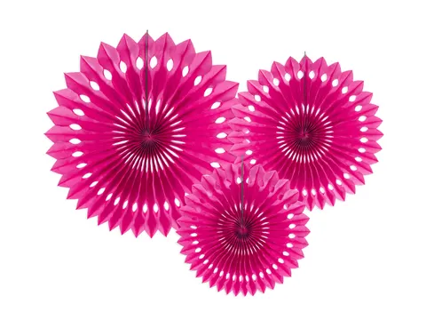 Rozety dekoracyjne c. różowy 20-30 cm