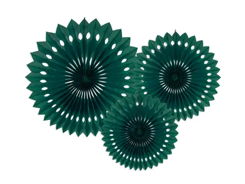Rozety dekoracyjne ciemny zielony 20-30 cm