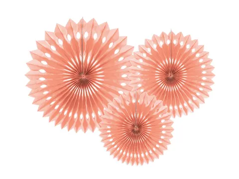 Rozety dekoracyjne jasna brzoskwinia 20-30 cm