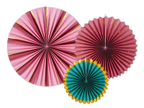 Rozety dekoracyjne burgund 26-43 cm
