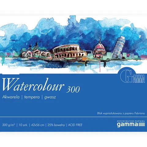 Blok do akwareli Gamma Fabriano - 42 x 56 cm, 300 g, 10 ark.