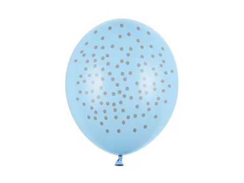 Balony Kropki Pastel Baby Blue