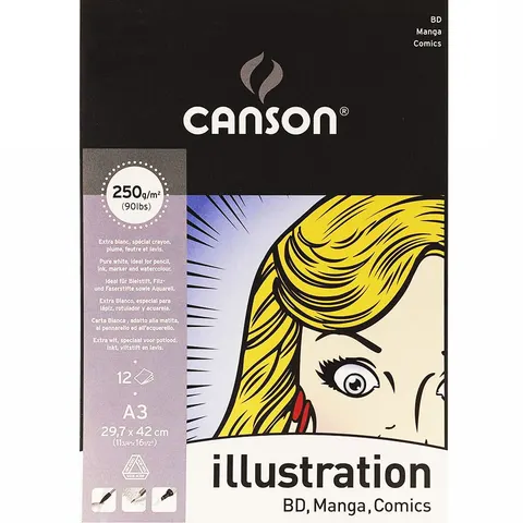 Blok do mangi i komiksów Canson Illustration Manga - A3, 250 g, 12 ark.