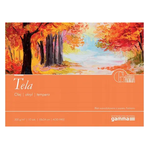 Blok do farb olejnych Gamma Fabriano Tela - 18 x 24 cm, 300 g, 10 ark.