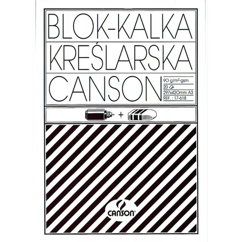 Kalka kreślarska A3 90/95g blok 20 arkuszy Canson