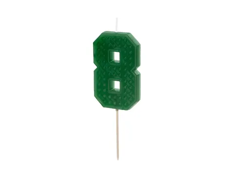 Świeczka urodzinowa Cyferka 8 6 cm zielony