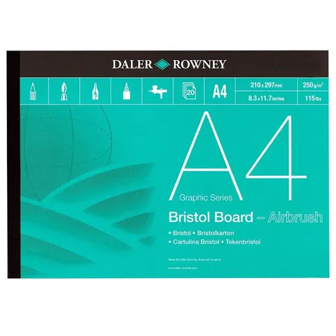 Blok Simply Daler Rowney Bristol Board - A4, 250 g, 20 ark.