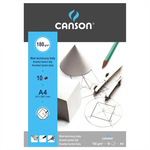 Blok techniczny Canson - A4, 190 g, 10 ark.