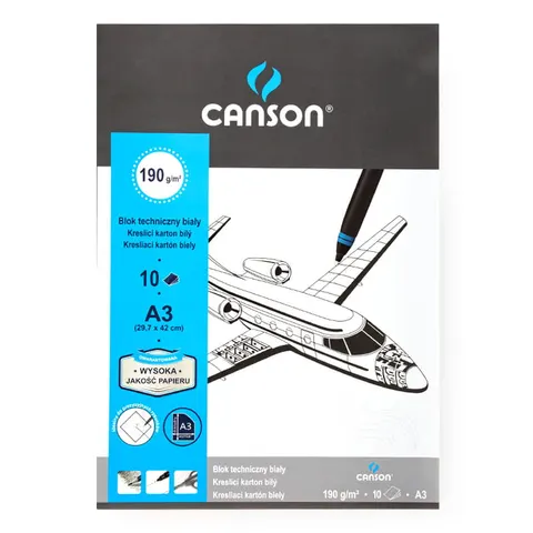 Blok techniczny Canson - A3, 190 g, 10 ark.