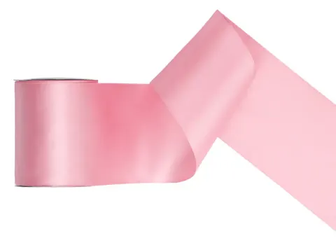 Tasiemka satynowa j. różowy 100 mm x 25 m