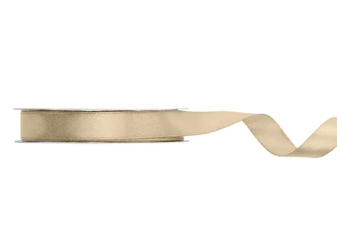 Tasiemka satynowa zimny złoty 12 mm x 25 m