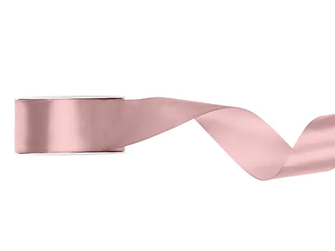 Tasiemka satynowa jasny brudny róż 25 mm x 25 m