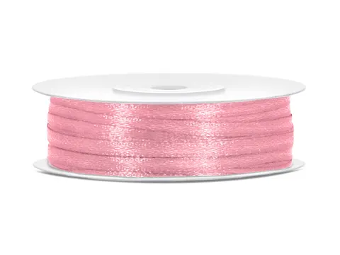Tasiemka satynowa j. różowy 3 mm x 50 m