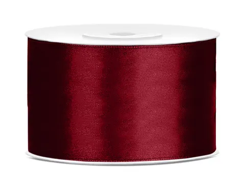 Tasiemka satynowa bordo 38 mm x 25 m