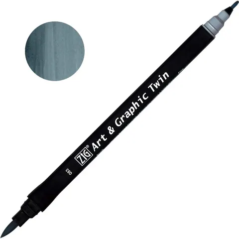 Pisak ZIG Art & Graphic Twin Kuretake - 083 Blue Grey