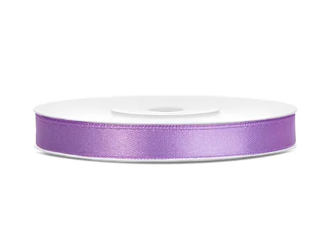 Wstążka satynowa lawendowa 6 mm x 25 m PartyDeco a1