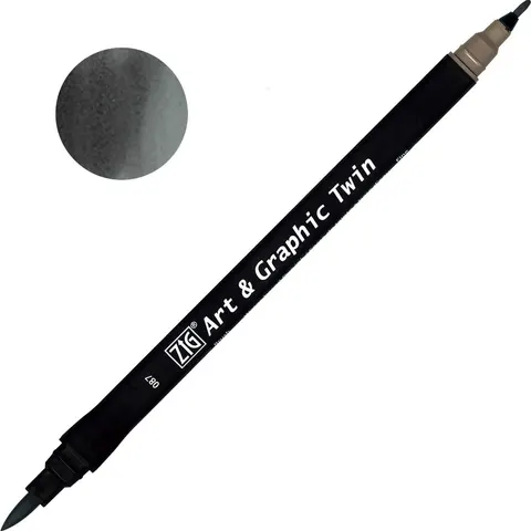 Pisak ZIG Art & Graphic Twin Kuretake - 087 Grey Brown
