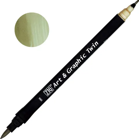 Pisak ZIG Art & Graphic Twin Kuretake - 086 Pale Dawn Grey