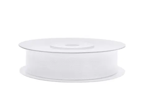 Tasiemka szyfonowa biały 12 mm x 25 m