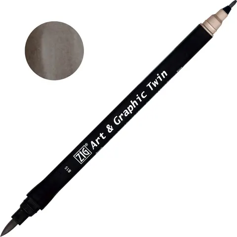 Pisak ZIG Art & Graphic Twin Kuretake - 815 Warm Grey 9