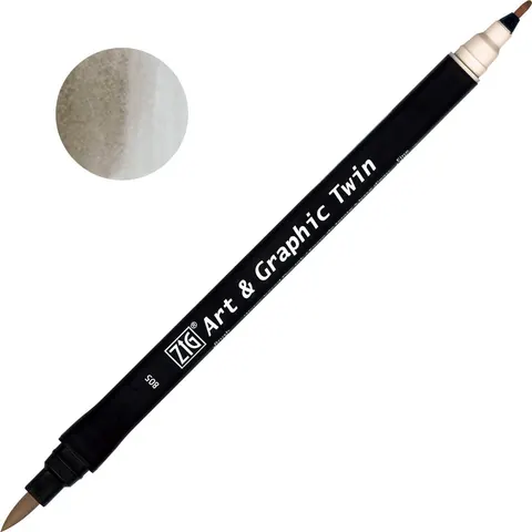 Pisak ZIG Art & Graphic Twin Kuretake - 805 Grey Tint