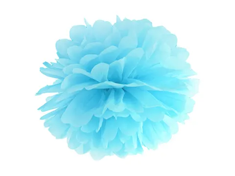 Pompon bibułowy błękit 35 cm