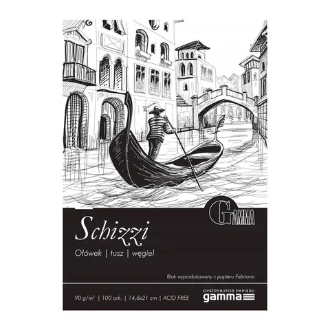 Blok do szkicu Gamma Fabriano Schizzi - A5, 90 g, 100 ark.