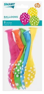 Balony lateksowe groszki 5szt 30cm Godan
