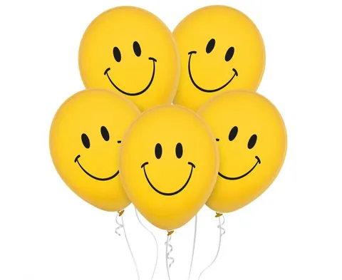 Balony żółte "Uśmiech" 30cm 5szt Godan