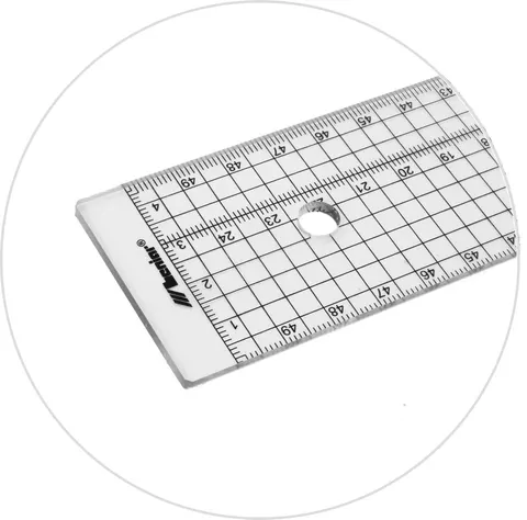 Plastikowa Przykładnica z ogranicznikiem Leniar - 50cm