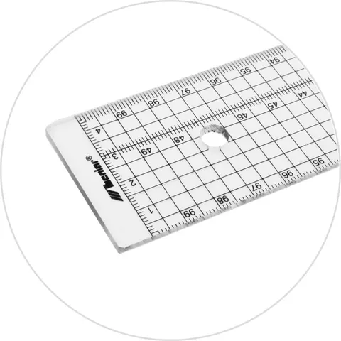 Plastikowa Przykładnica z ogranicznikiem Leniar - 100cm